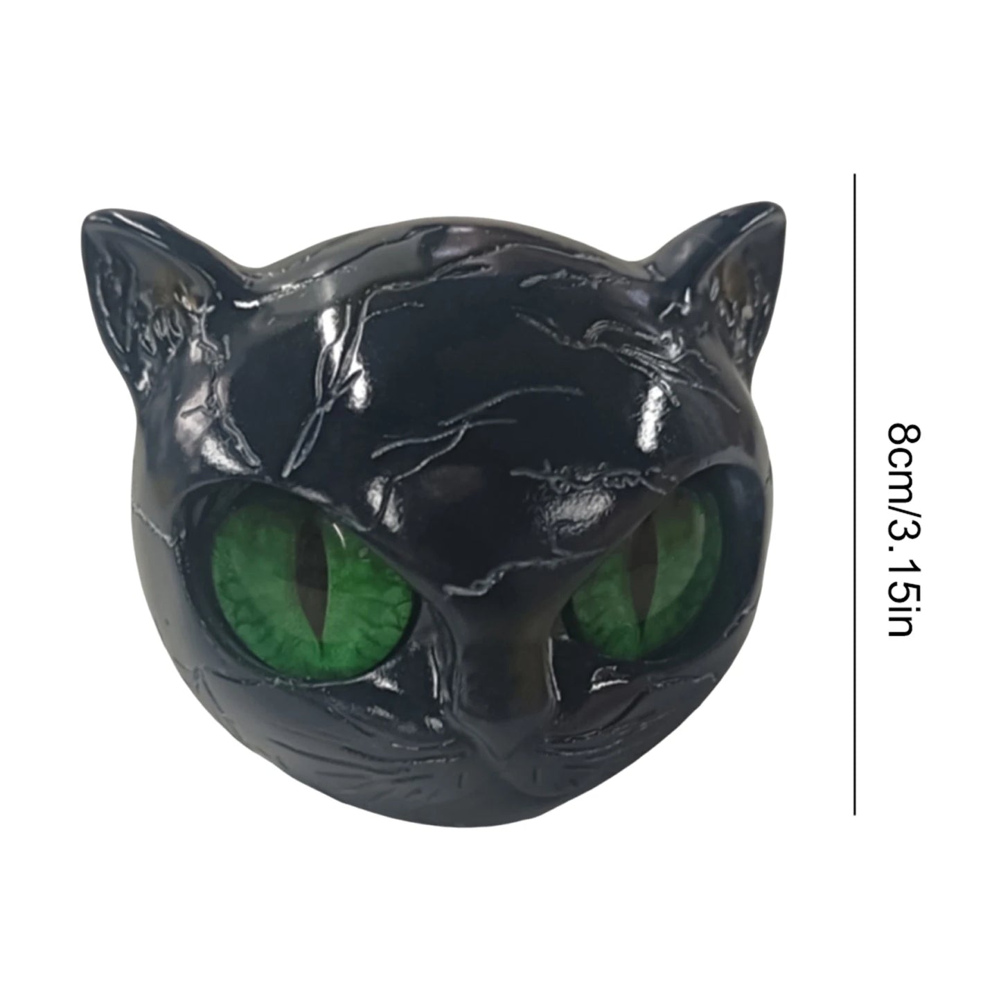 MOJOYCE Luxury Black Cat Stone Sculpture for Home Decor