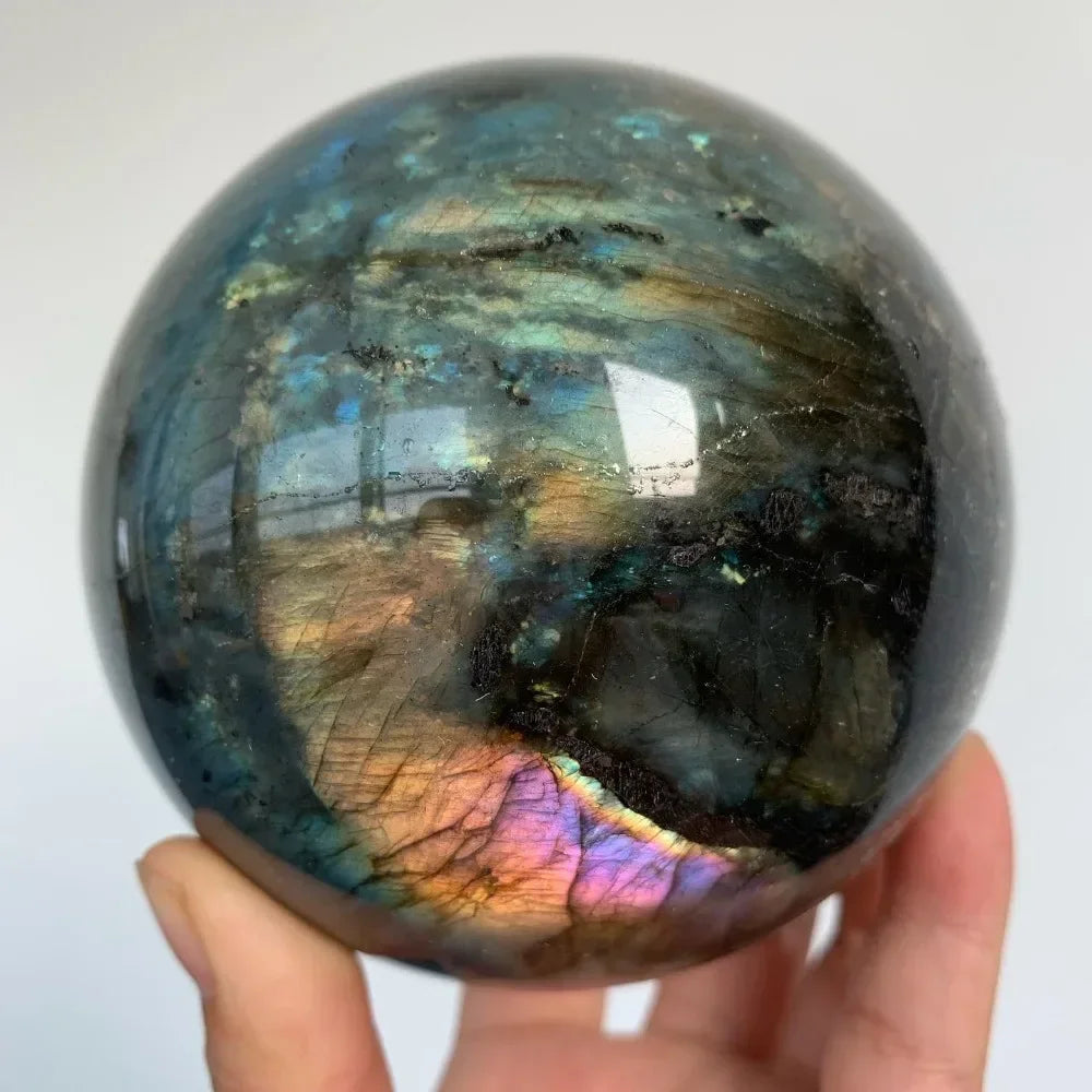 CrystalHola Labradorite Ball Sphere Healing Stone Decor
