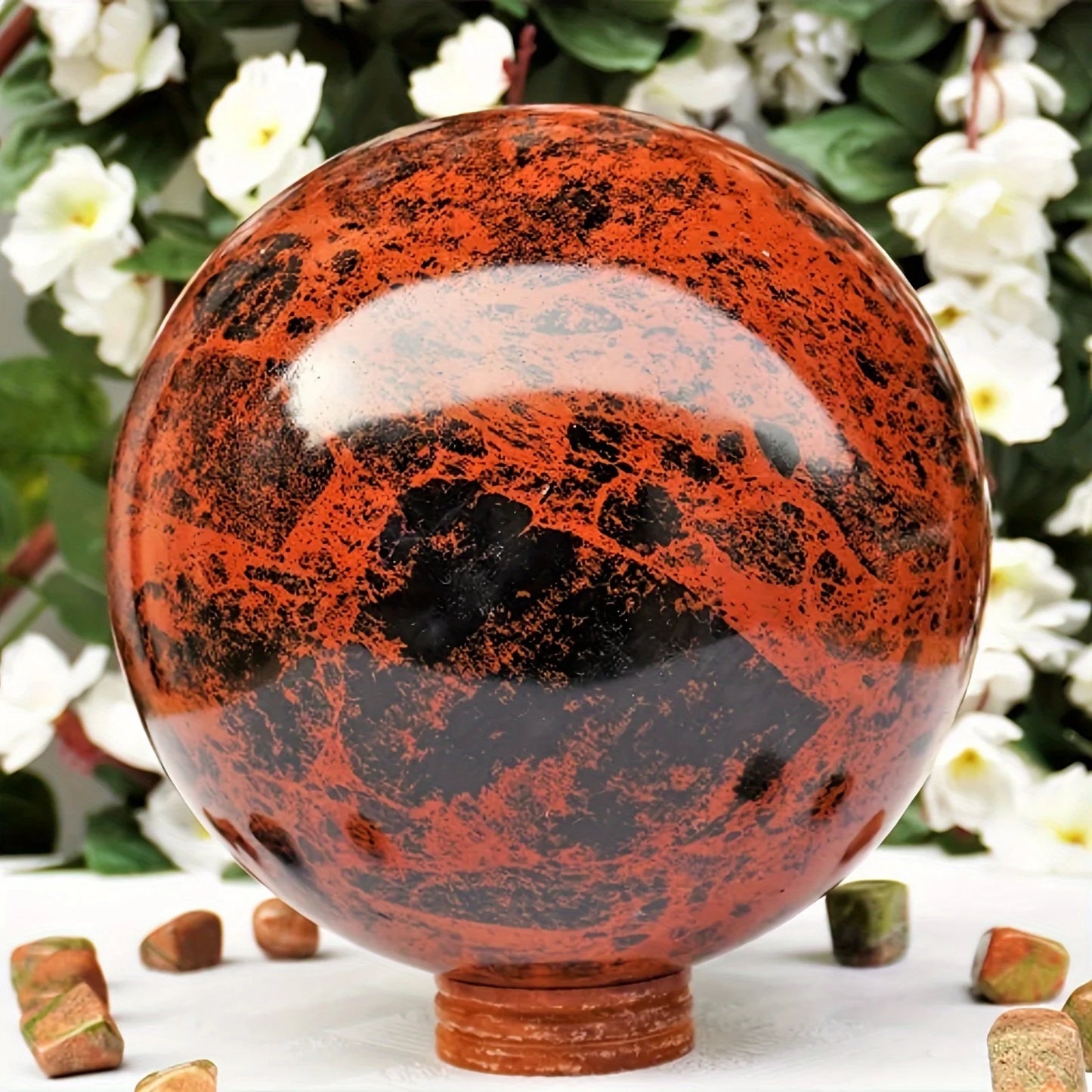 CrystalHola Obsidian Sphere Polished Crystal Display Piece