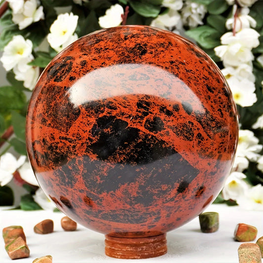 CrystalHola Obsidian Sphere Polished Crystal Display Piece