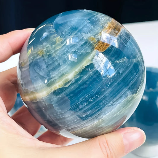 CrystalHola Blue Onyx Sphere Home Decor Elegant Gift