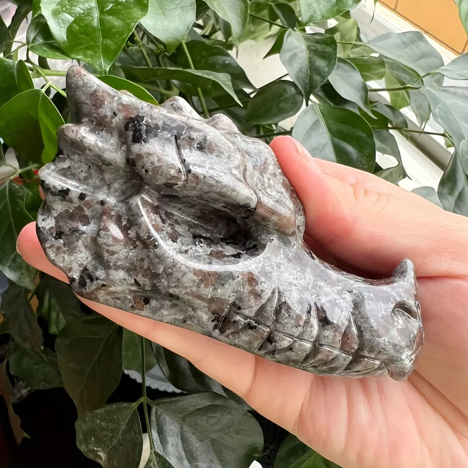 CrystalHola Yooperlite Dragon Head Decor Under UV Glow