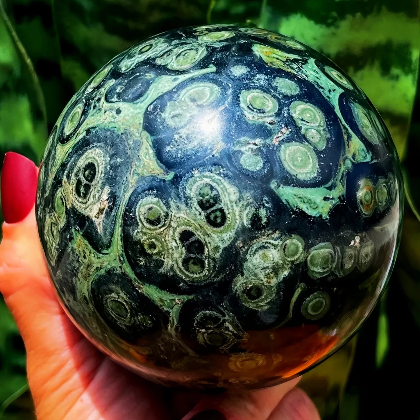 CrystalHola Kambaba Jasper Sphere Polished Stone Ball For Home Decor