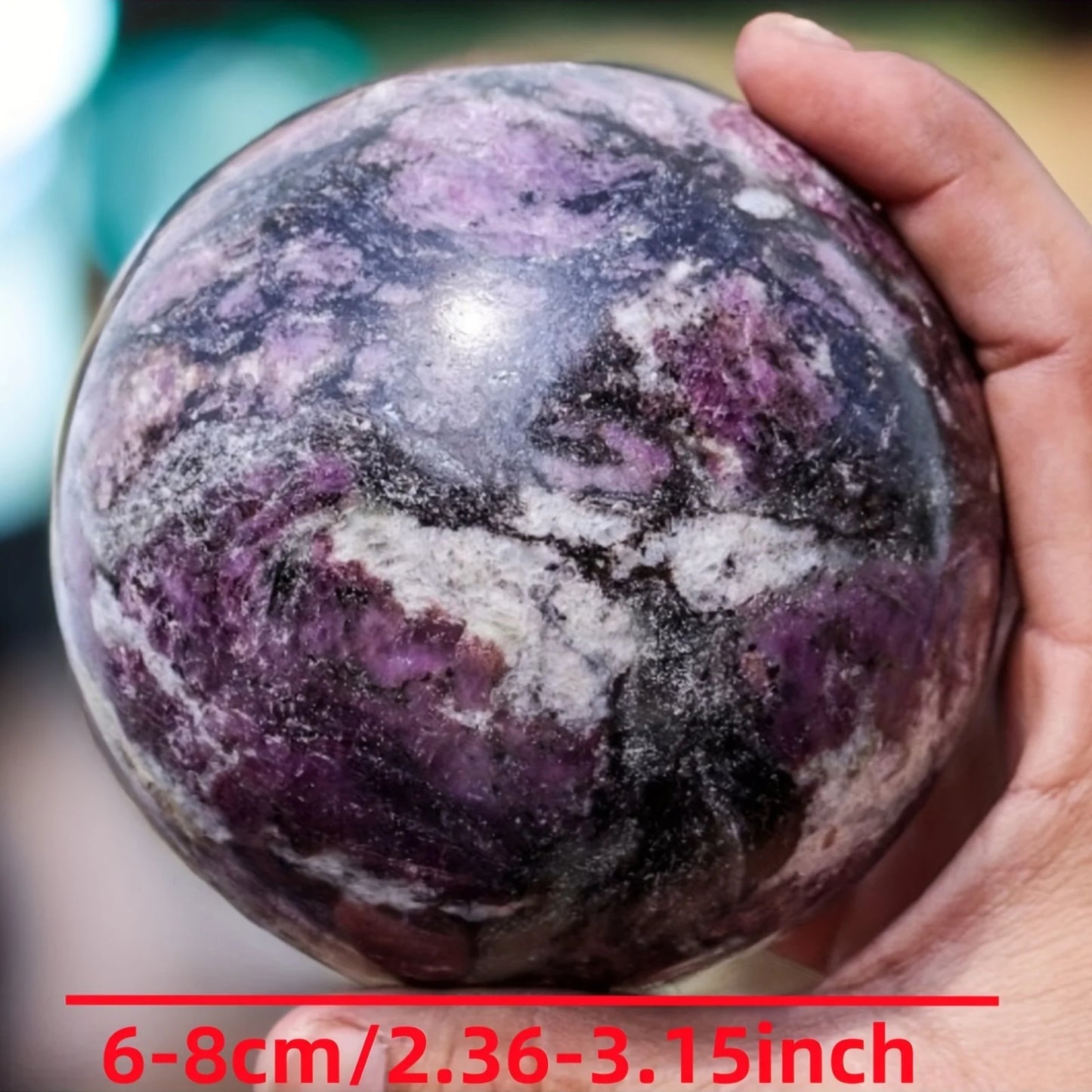 CrystalHola Plum Blossom Tourmaline Ball Crystal Gift