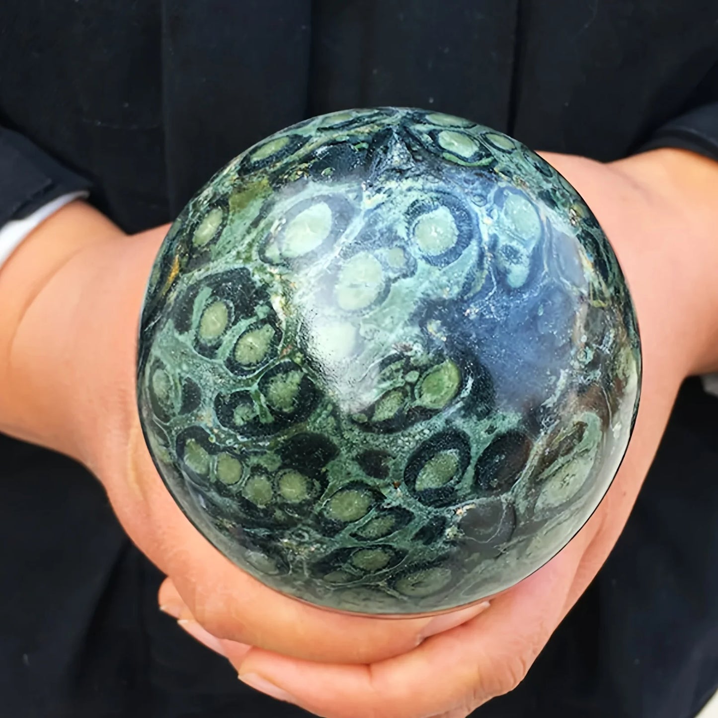 CrystalHola Kambaba Jasper Sphere Polished Stone Ball For Home Decor