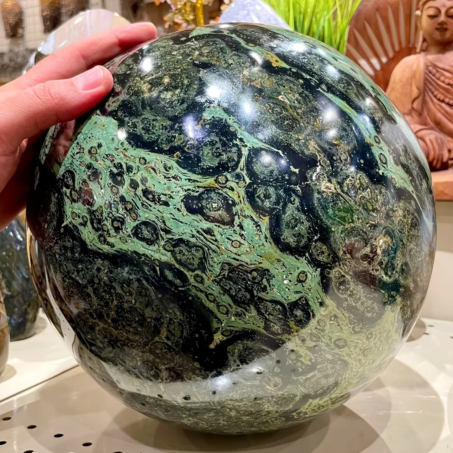 CrystalHola Kambaba Jasper Sphere Polished Stone Ball For Home Decor