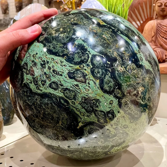 CrystalHola Kambaba Jasper Sphere Polished Stone Ball For Home Decor