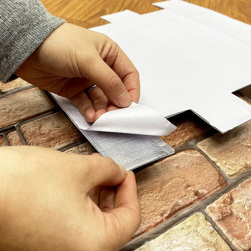 3D Imitation Brick Wall Sticker Square Self Adhesive Waterproof Wallpaper