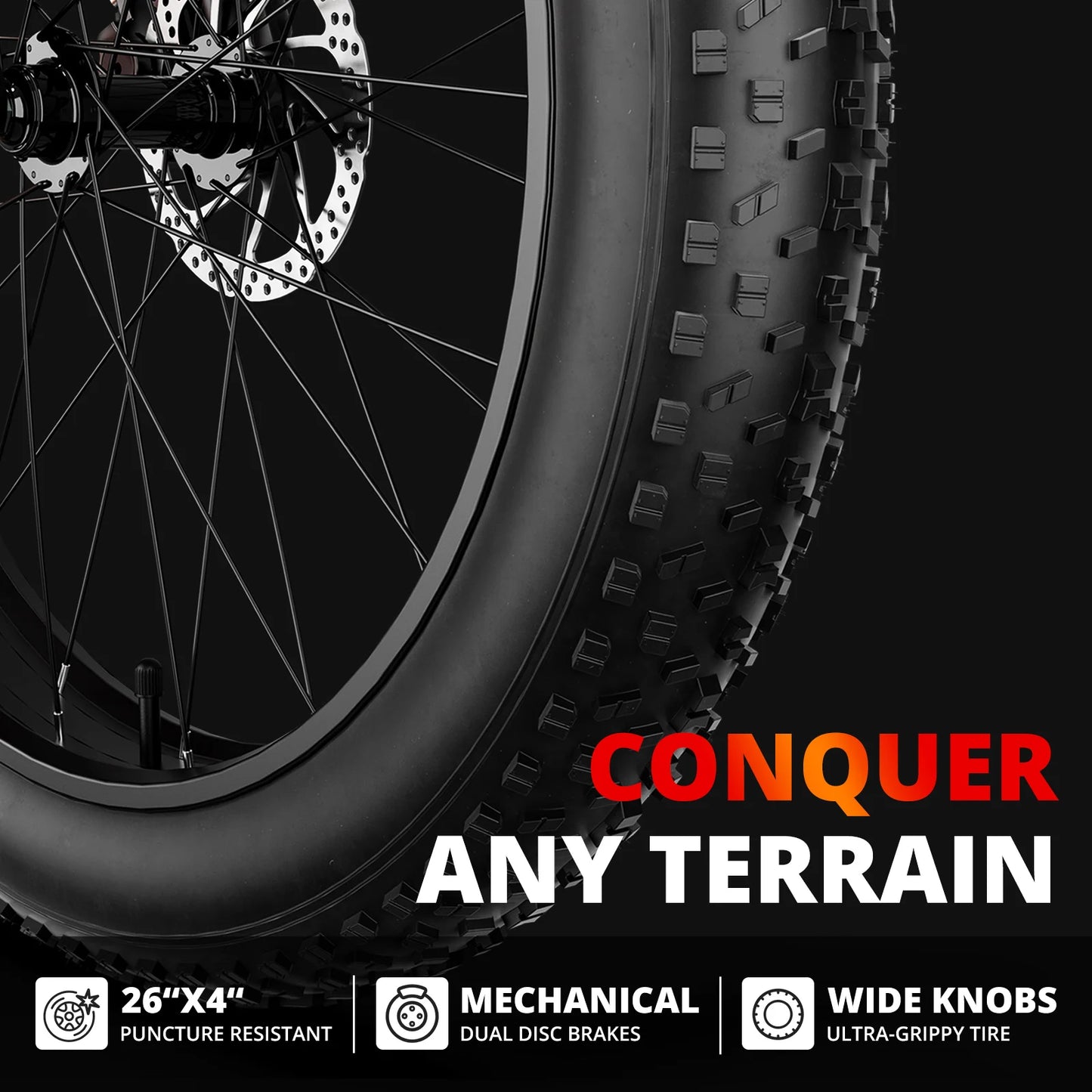 AMYET EB26 Electric Bike 1500W 48V 15Ah Fat Tire