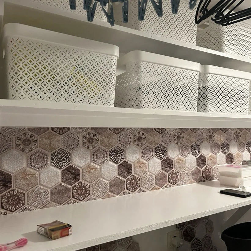 Self Adhesive Vinyl Wall Stickers Abstract Pattern European Style Peel And Stick