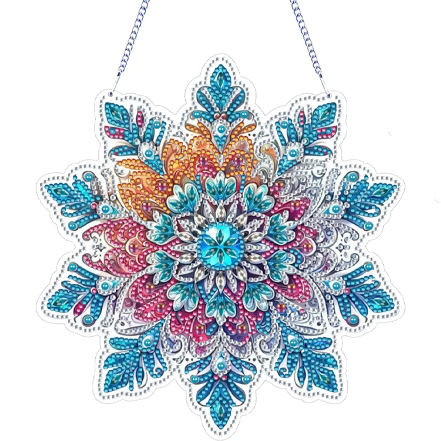 Winter Snowflake 2D Flat DIY Hanging Diamond Art Kit