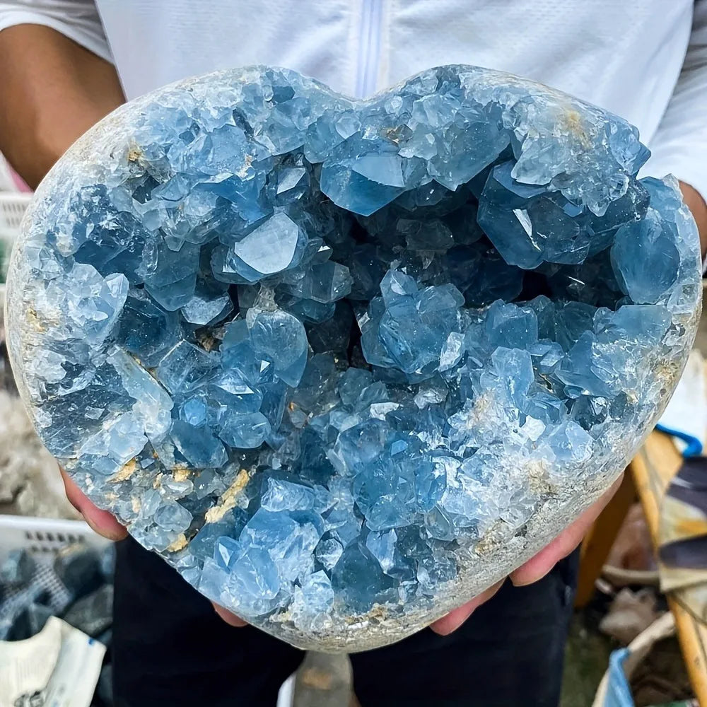 CrystalHola Celestite Geode Cluster Healing Crystal Stone