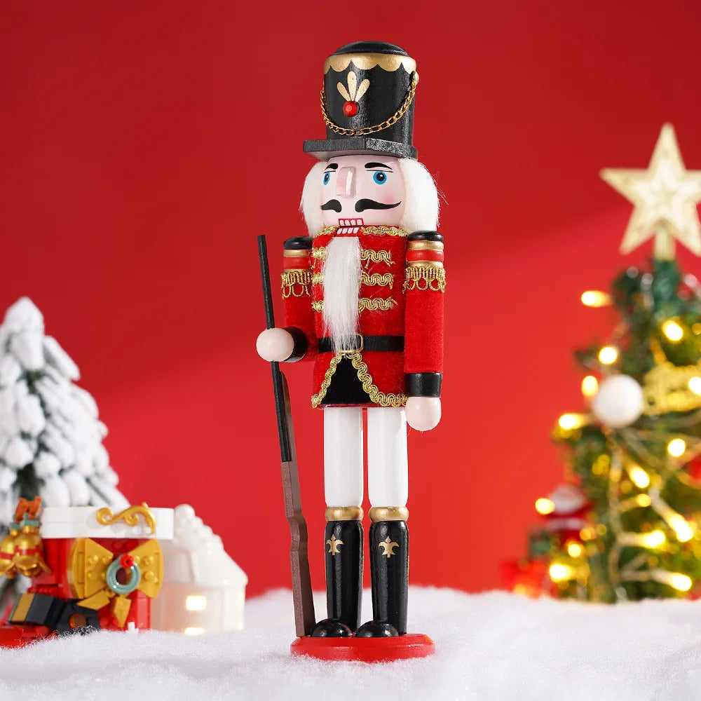 Wooden Nutcracker Soldier Puppet For Christmas Decor