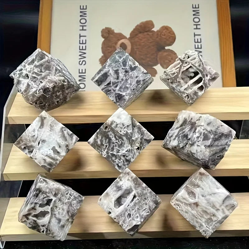 CrystalHola Natural Crystal Sphalerite Cube Druzy Quartz Home Decor
