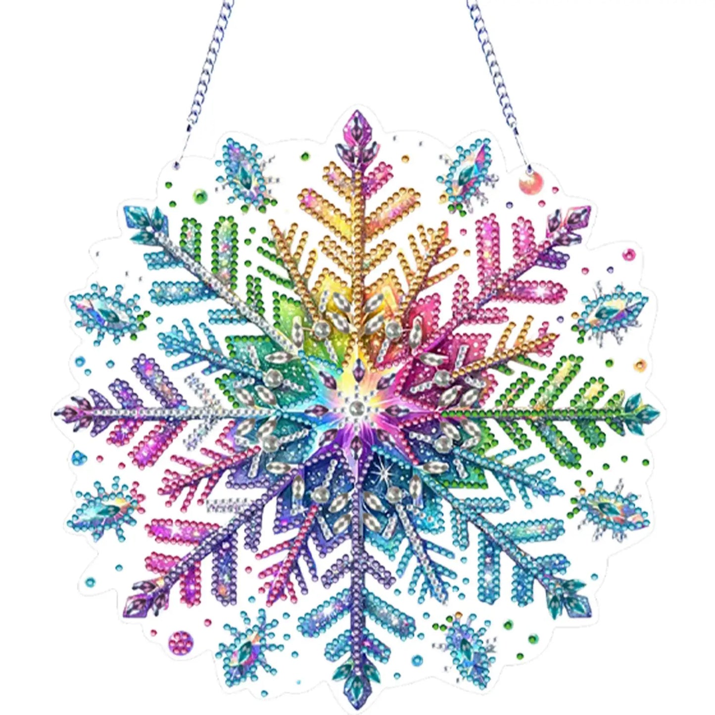 Winter Snowflake 2D Flat DIY Hanging Diamond Art Kit