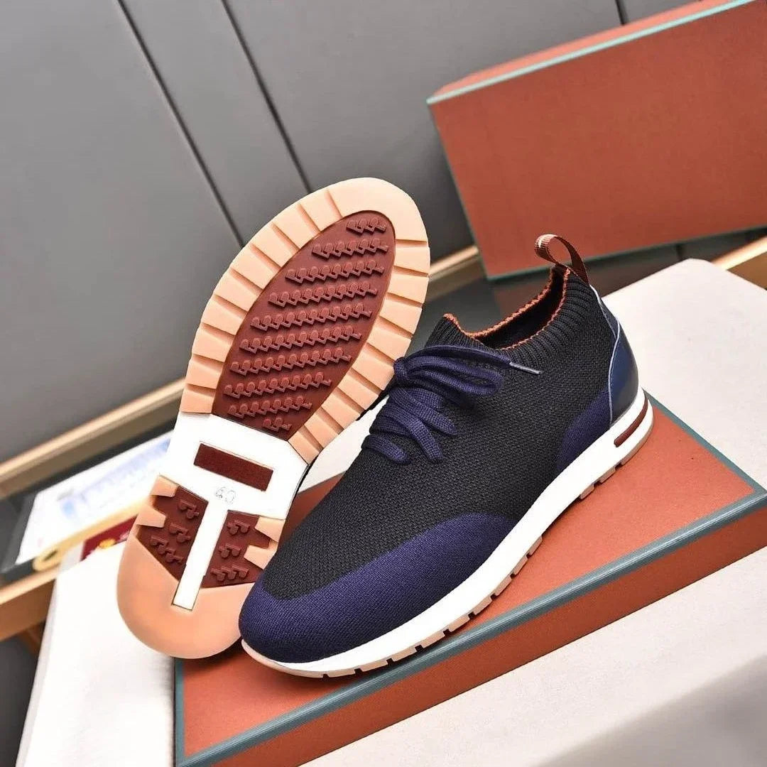 None Men's Sneakers Stitched Upper Lightweight Slip On Casual Shoes