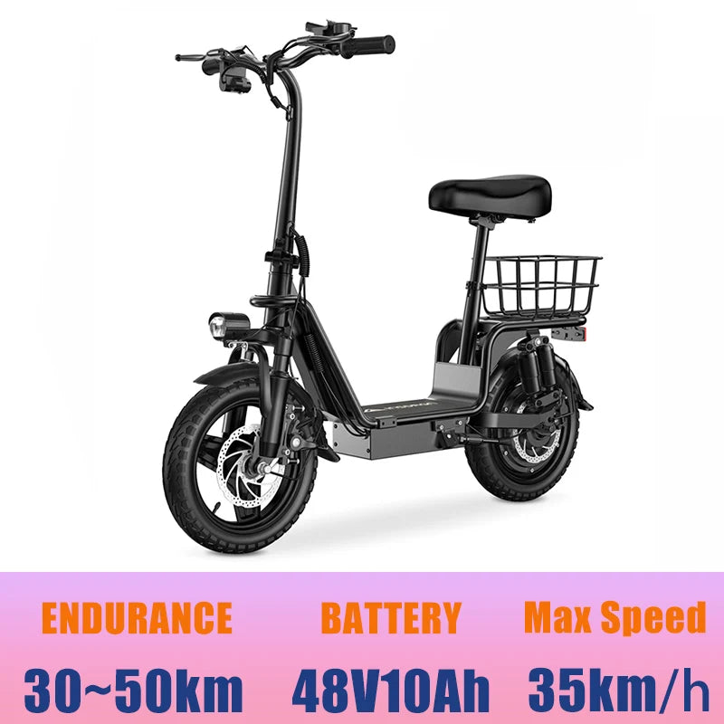 INSDRGNC14 Foldable Adult Electric Bicycle With Seat