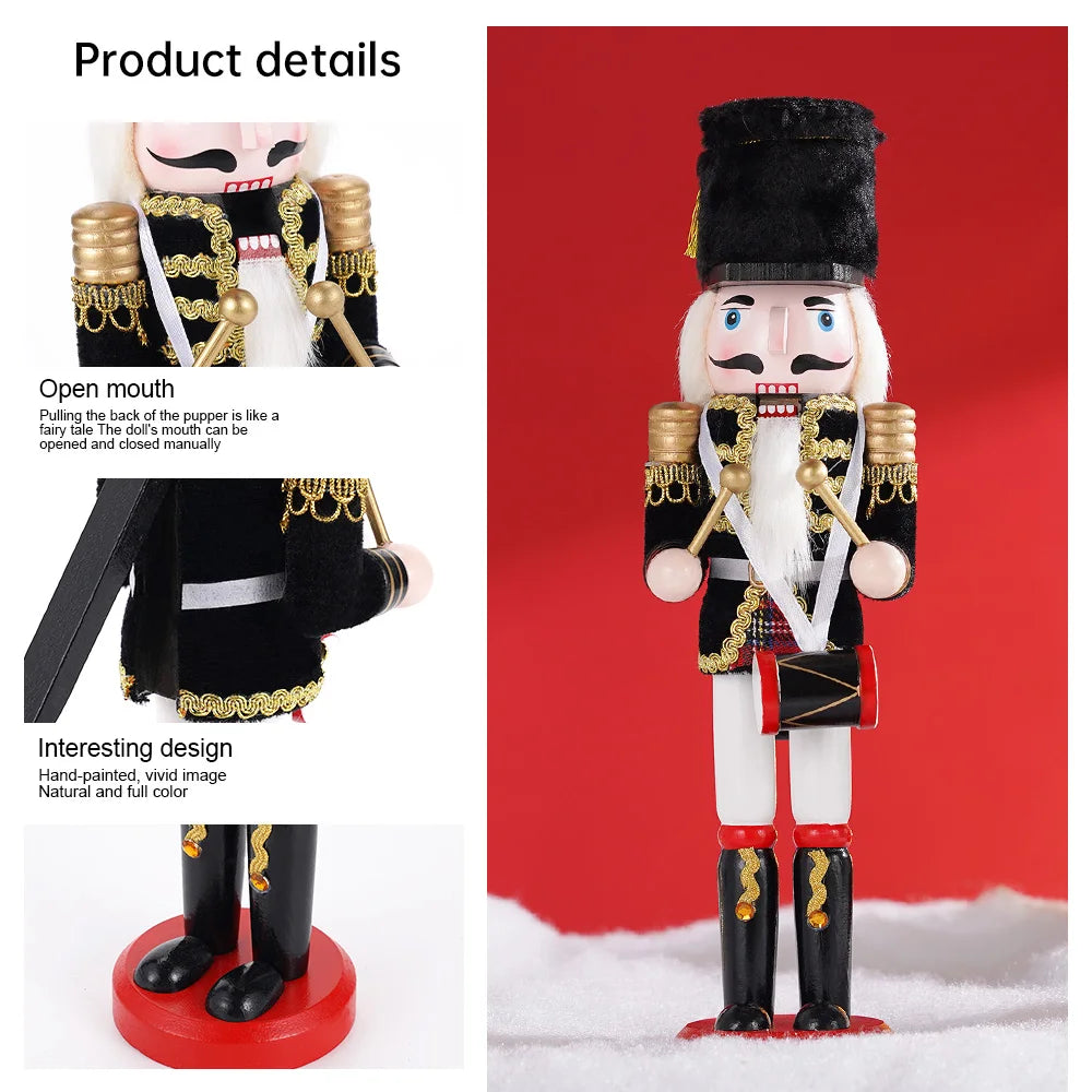 Wooden Nutcracker Soldier Puppet For Christmas Decor