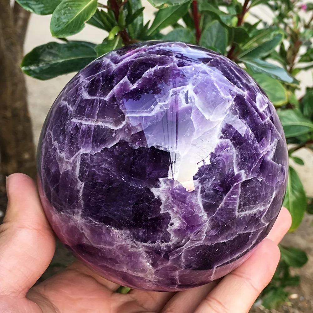 CrystalHola Amethyst Sphere Reiki Healing Home Decor