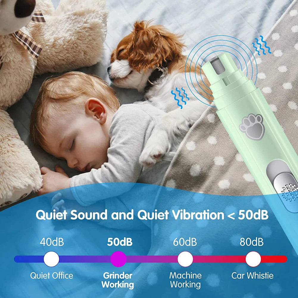 Shunmaii Electric Dog Nail Grinder USB Rechargeable Two Speed LED