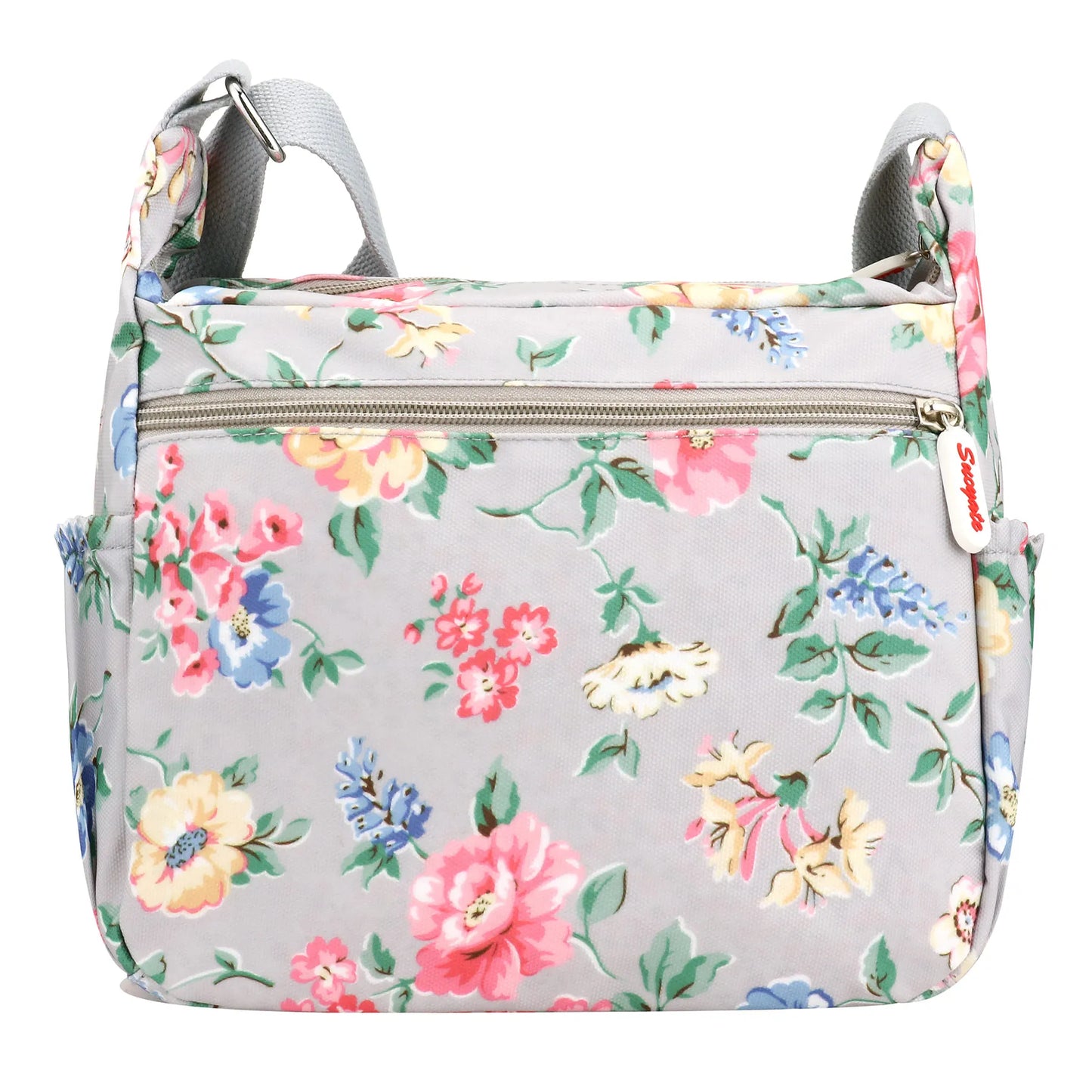 Multi Pocket Crossbody Bag For Women Waterproof Floral Pattern