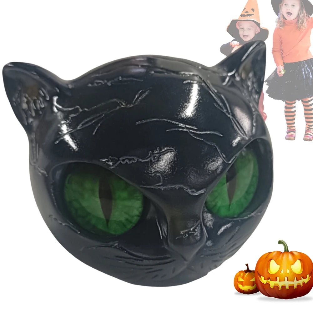 MOJOYCE Luxury Black Cat Stone Sculpture for Home Decor
