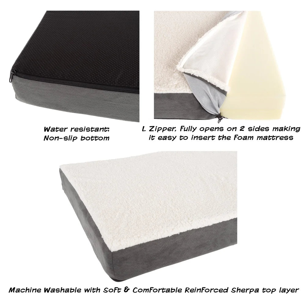 NONECN Dog Bed Replacement Cover Washable Non-Slip Slipcover