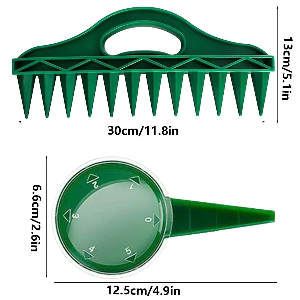 Multi Seed Dibber Garden Tool 12-Hole Fast Seeding Seed-in Soil Digger and Soil Spacer Planting Aid for Efficient Gardening