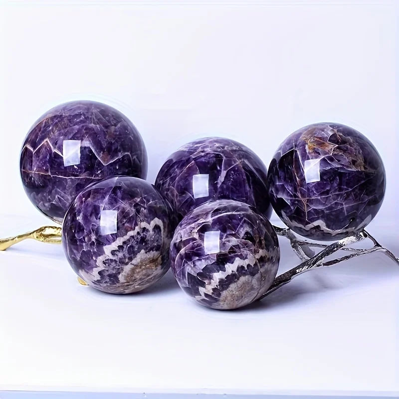 CrystalHola Amethyst Sphere Reiki Healing Home Decor