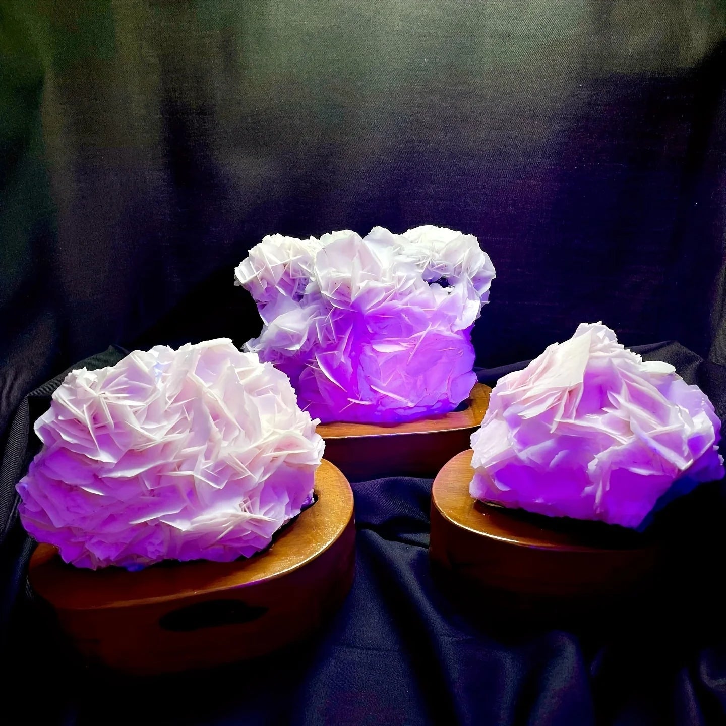 CrystalHola Rose Calcite Mineral Specimen UV Reactive Home Decor