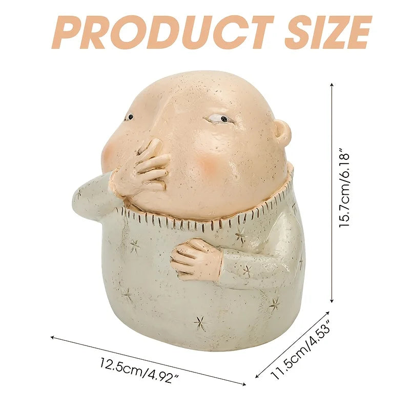 Holding Nose Sculpture Figurine Resin Kitschy Bathroom Decor