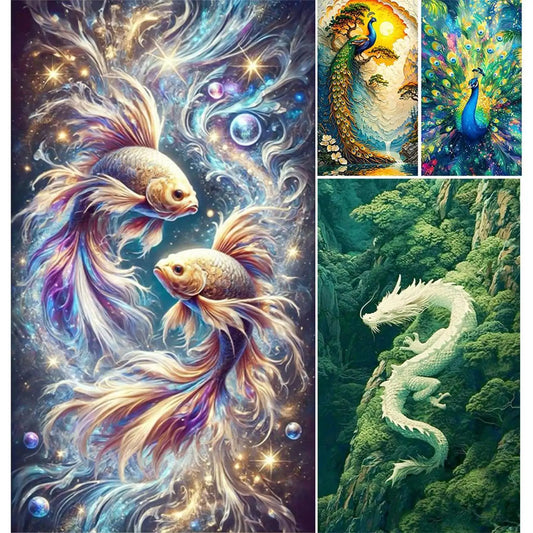 5D DIY Full Square Diamond Painting Animal Kit Decoration