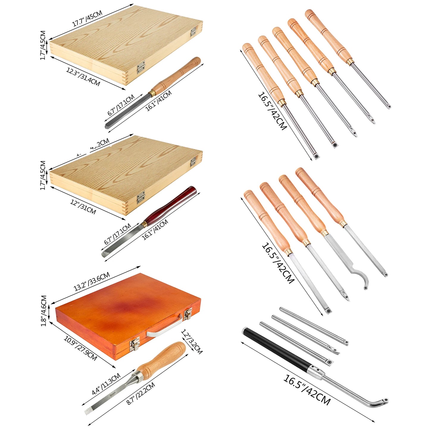 SucceBuy Wood Turning Tools Set for Carving and Woodworking