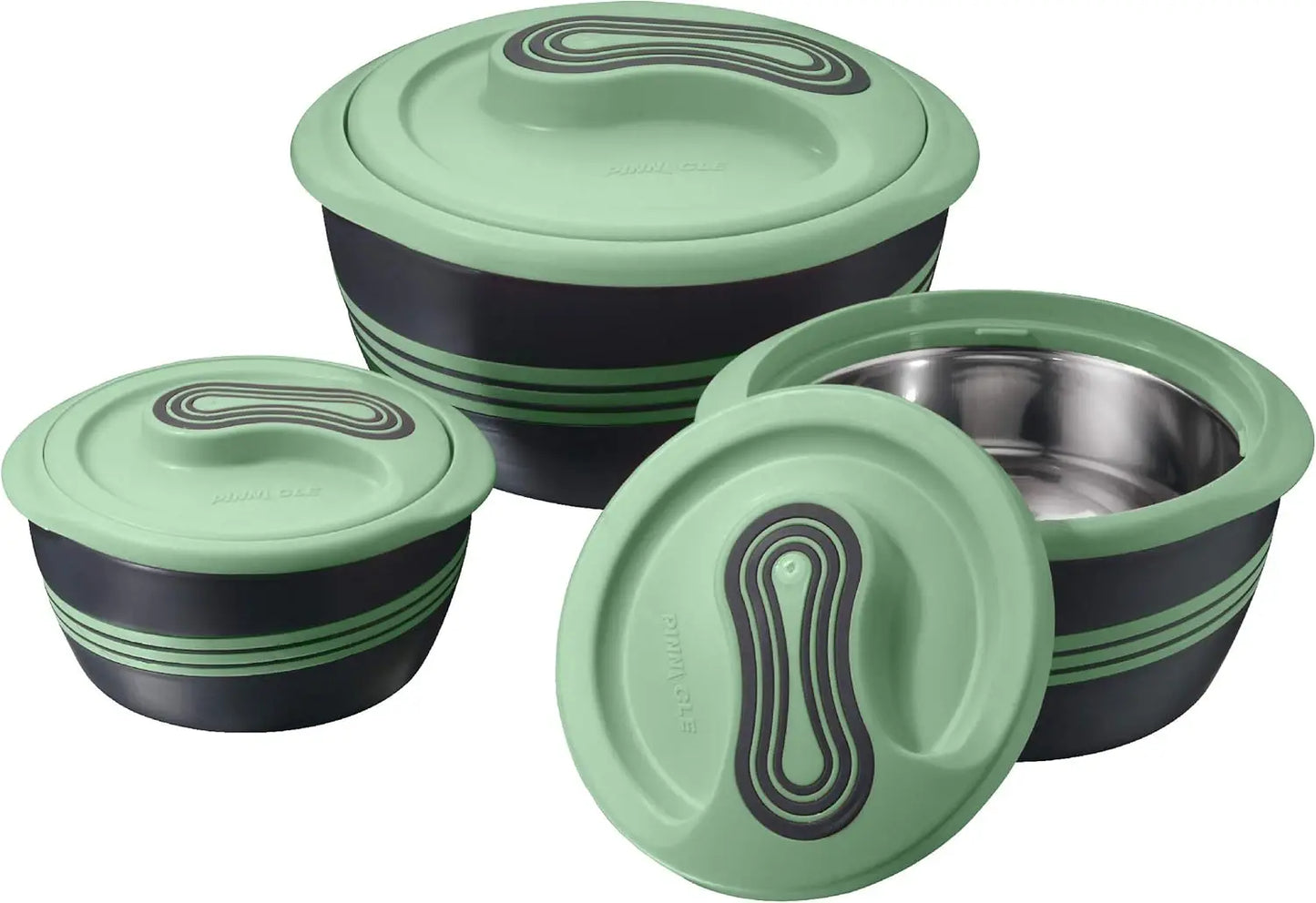 3-Piece Insulated Casserole Dish Set with Lid, Stainless Steel Hot Pot Food Warmer for Soups and Salads - Perfect Holiday Gift