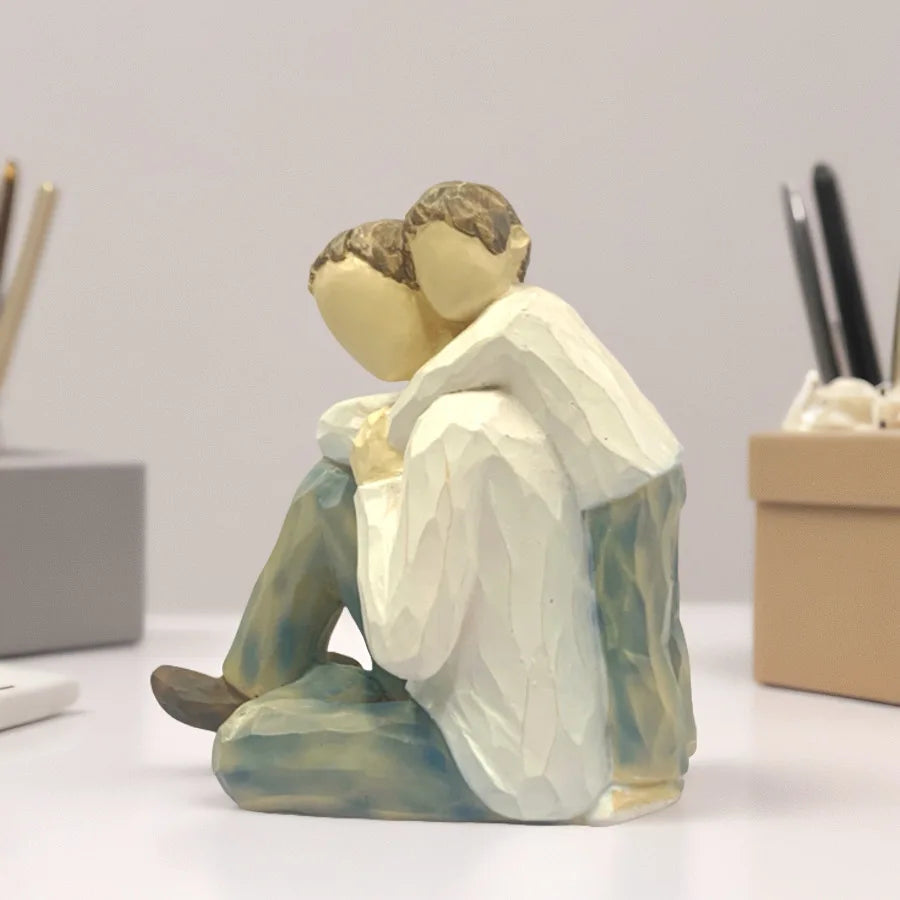 Father And Son Resin Figurine For Home Decor And Gift