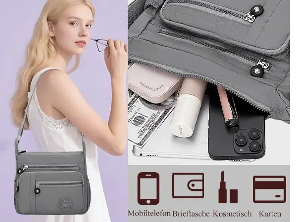 Nylon Waterproof Women's Crossbody Messenger Bag