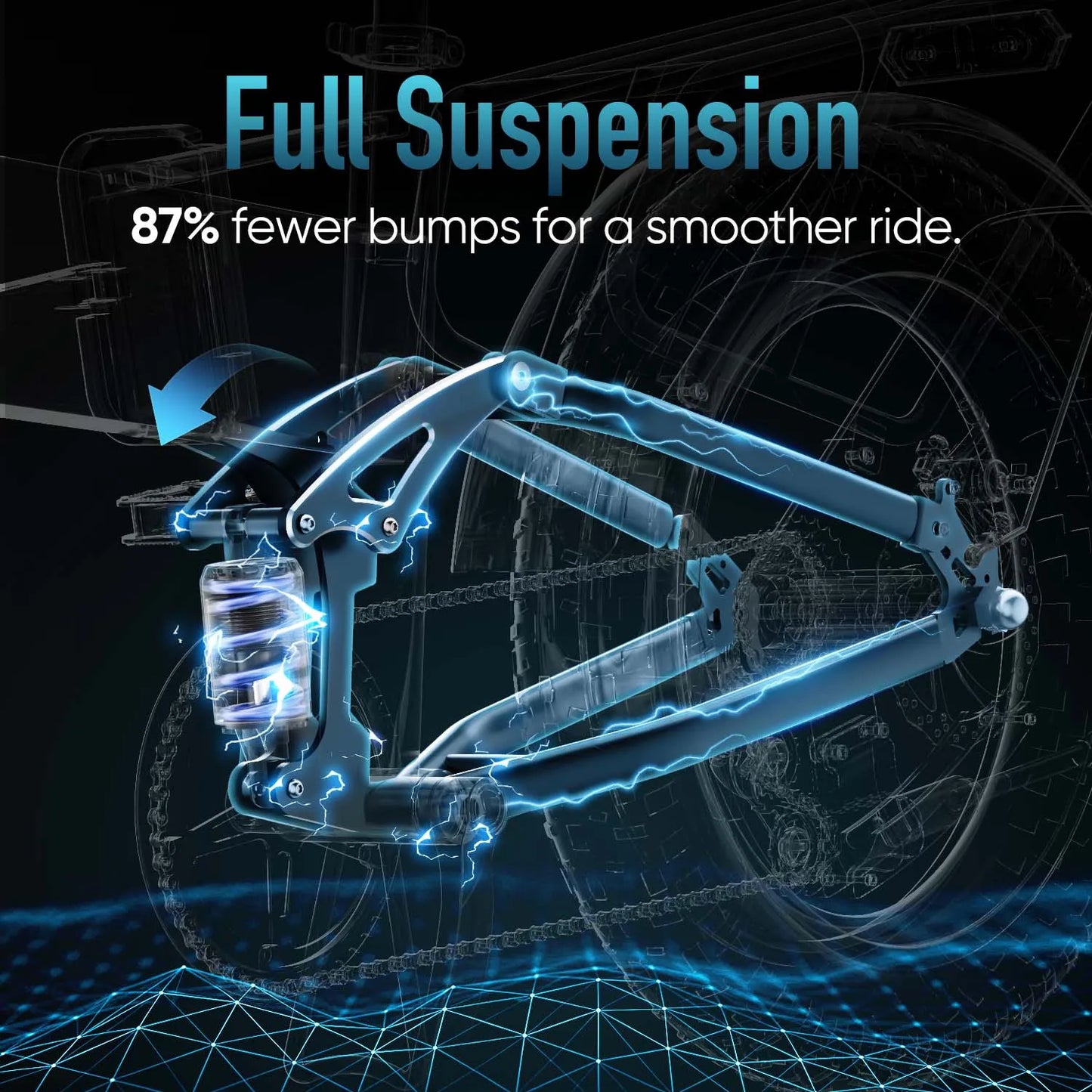 URLIFE T5 1500W E-Bike Removable Battery Fat Tire Mountain Bike