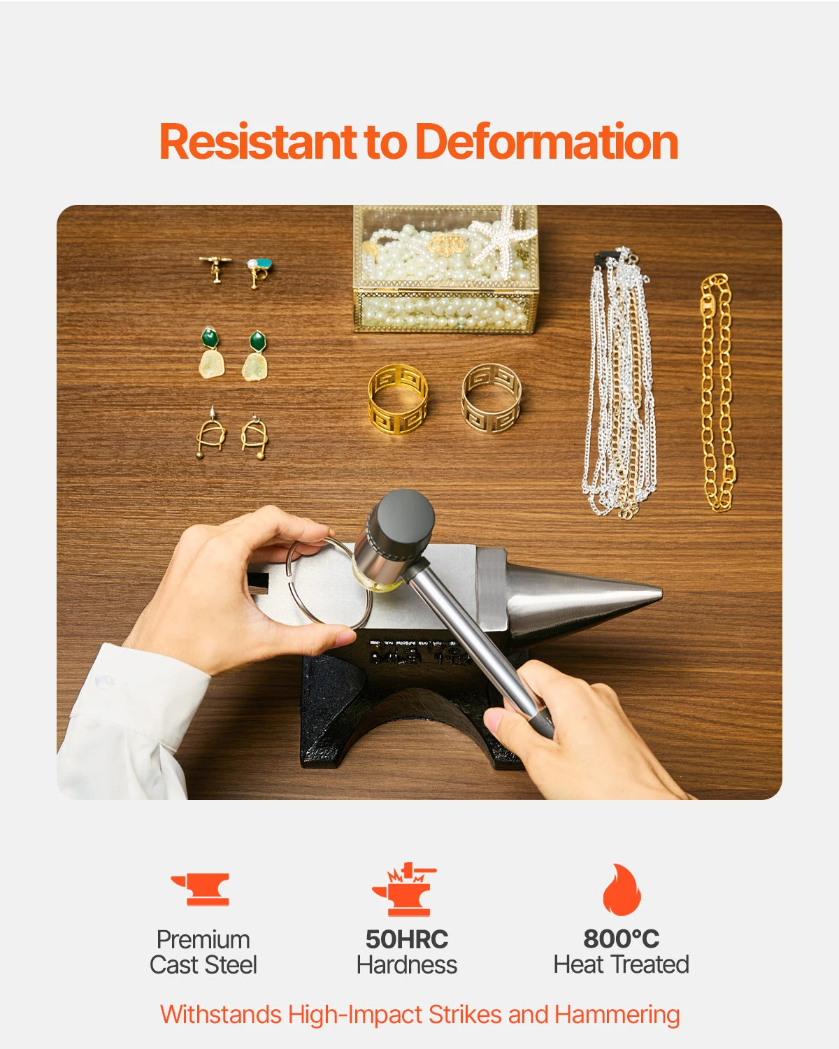 SucceBuy Single Horn Cast Steel Anvil for Blacksmiths