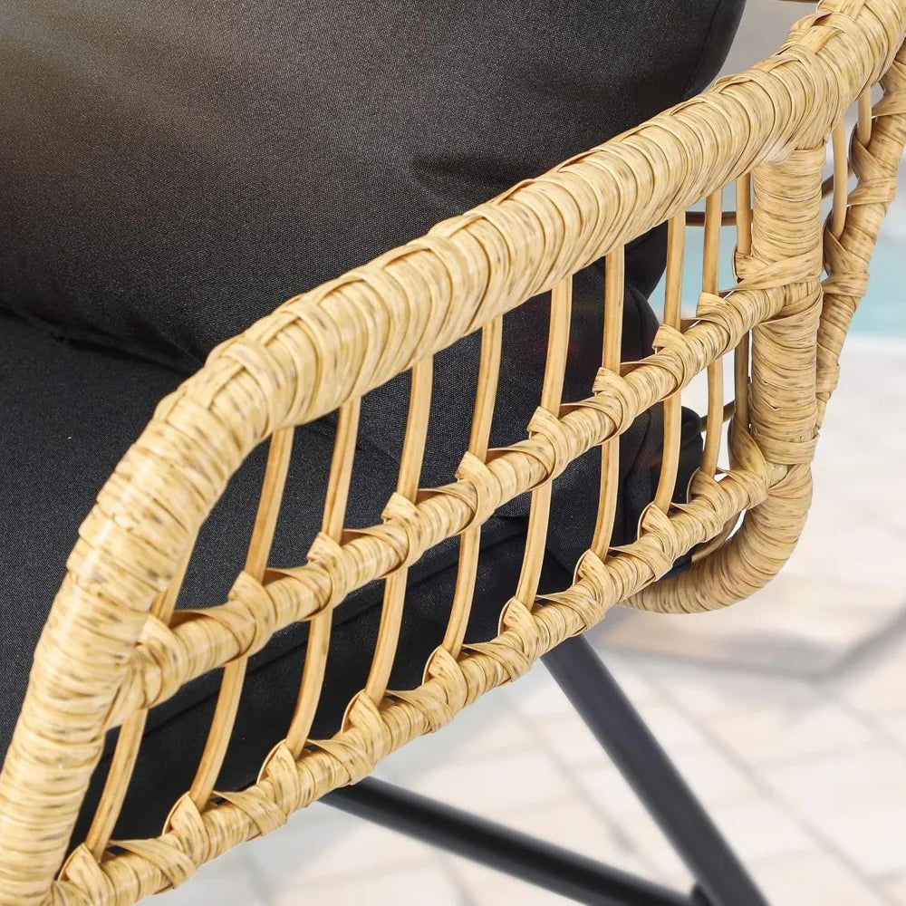 XMSJ 4-Piece Patio Wicker Bistro Set Outdoor All-Weather