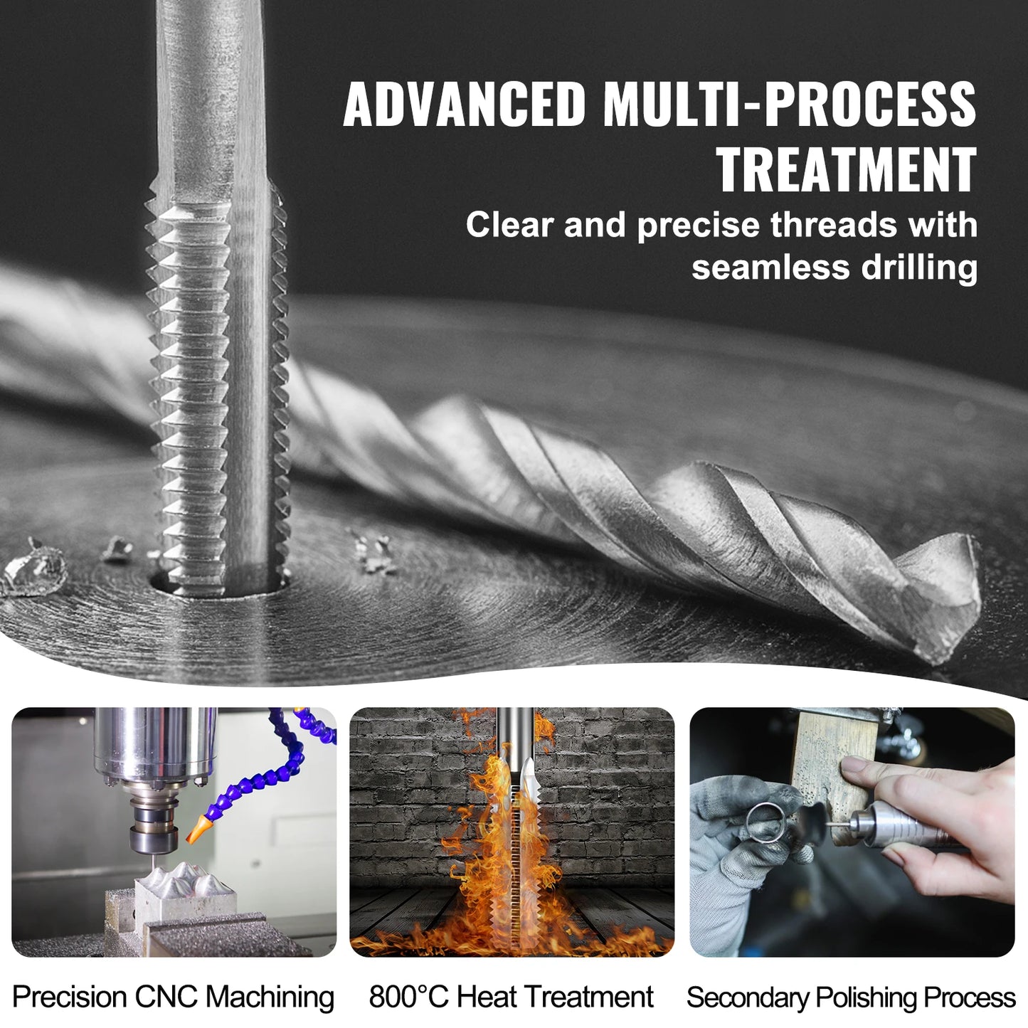 SucceBuy Bearing Steel Tap and Die Set for Precision Threading