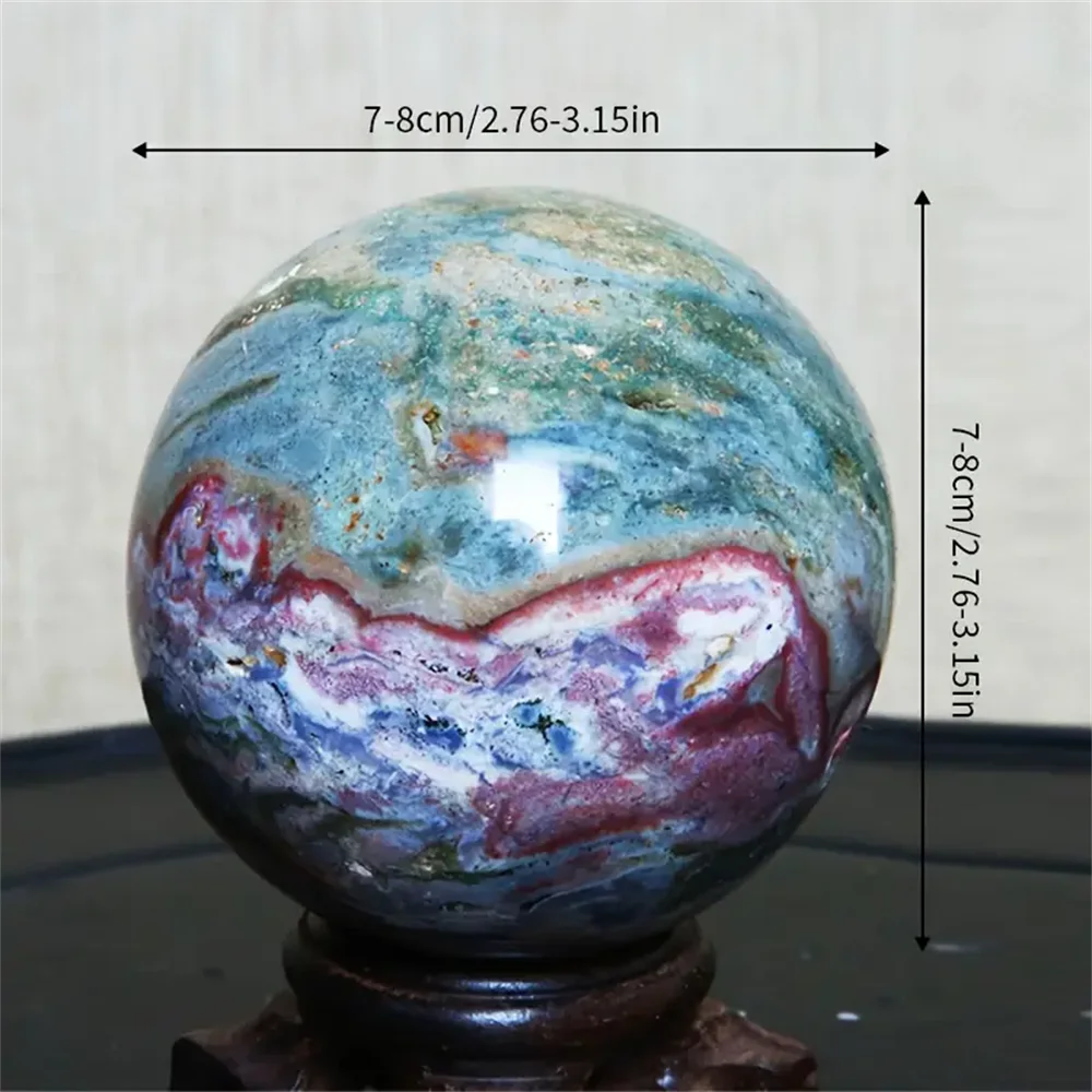 CrystalHola Ocean Jasper Sphere Crystal Ball For Home Decoration