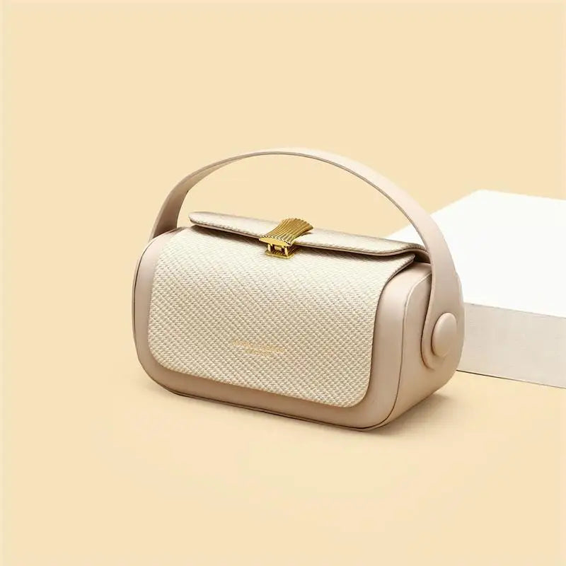 Women Trendy Square PU Leather Shoulder Bag With Detachable Strap