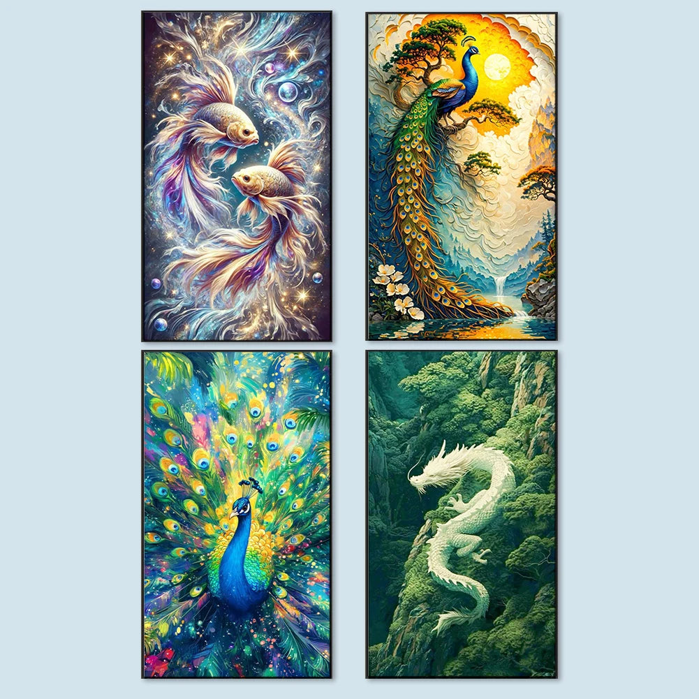 5D DIY Full Square Diamond Painting Animal Kit Decoration