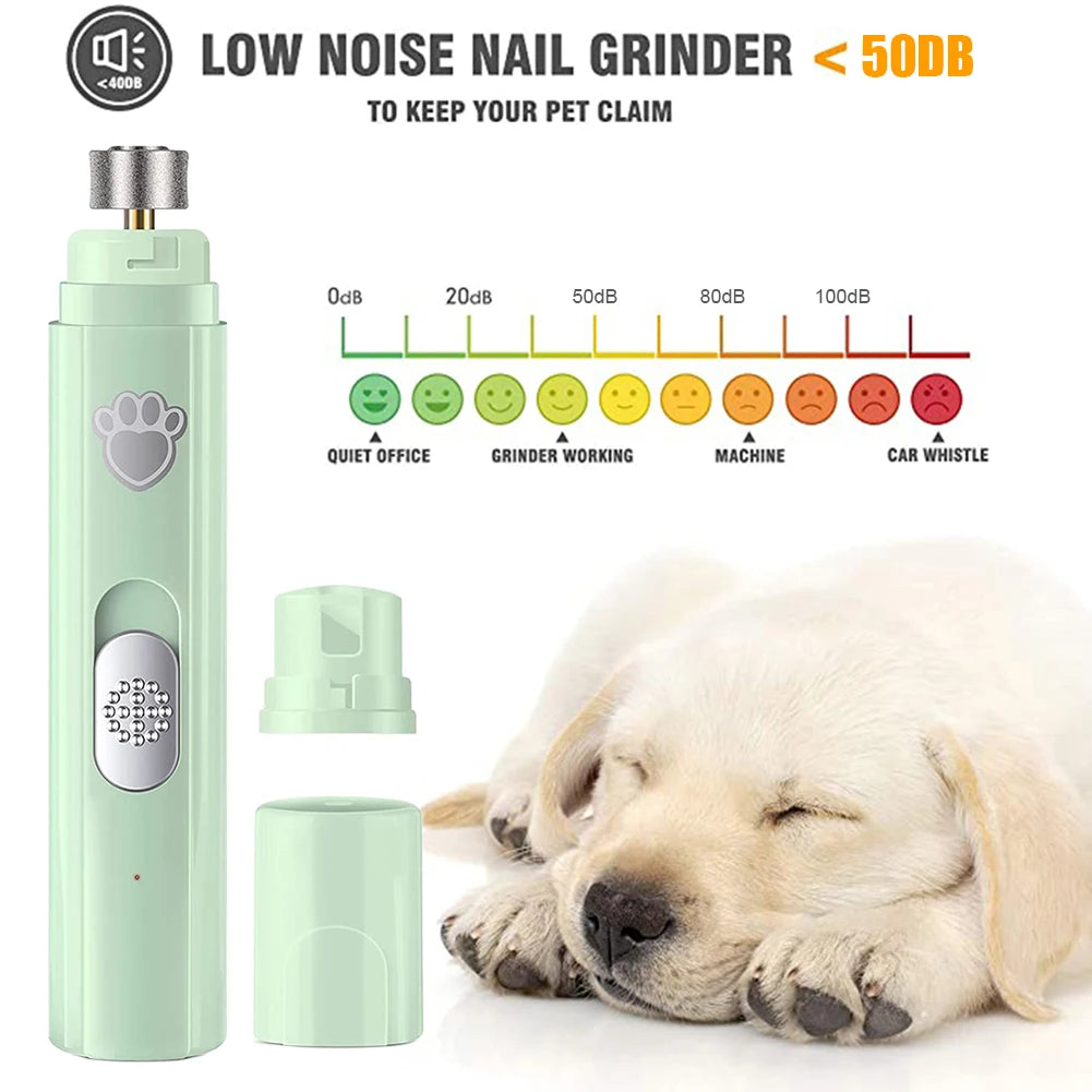 Shunmaii Electric Dog Nail Grinder USB Rechargeable Two Speed LED