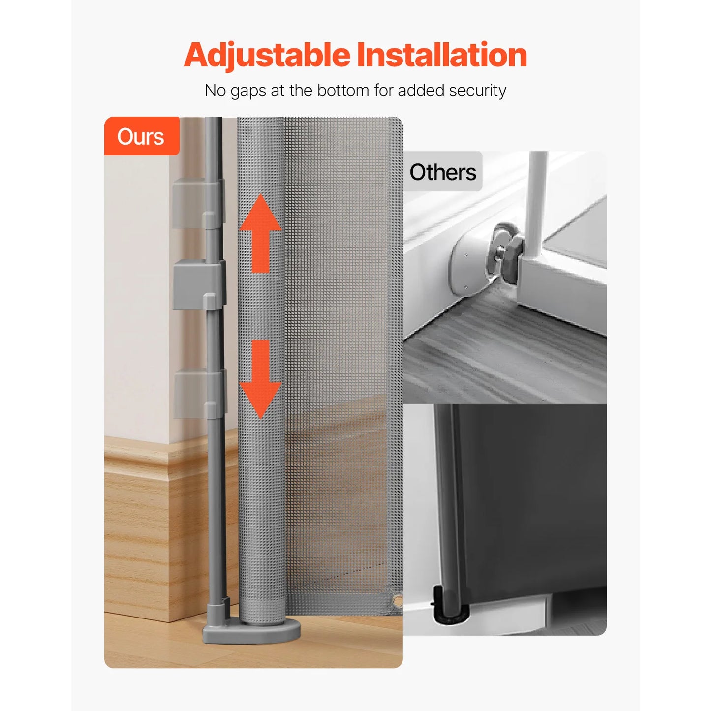 SucceBuy Retractable Baby Gate for Kids and Pets Easy Install