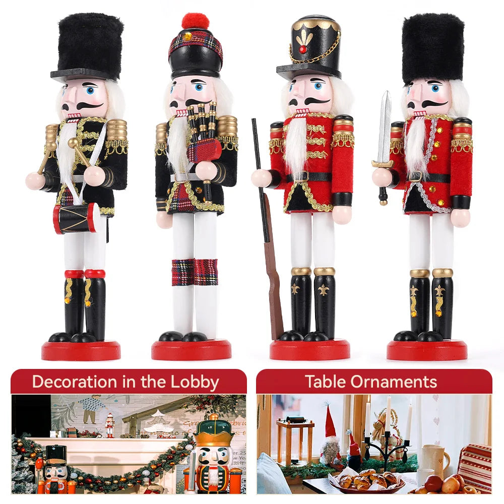 Wooden Nutcracker Soldier Puppet For Christmas Decor
