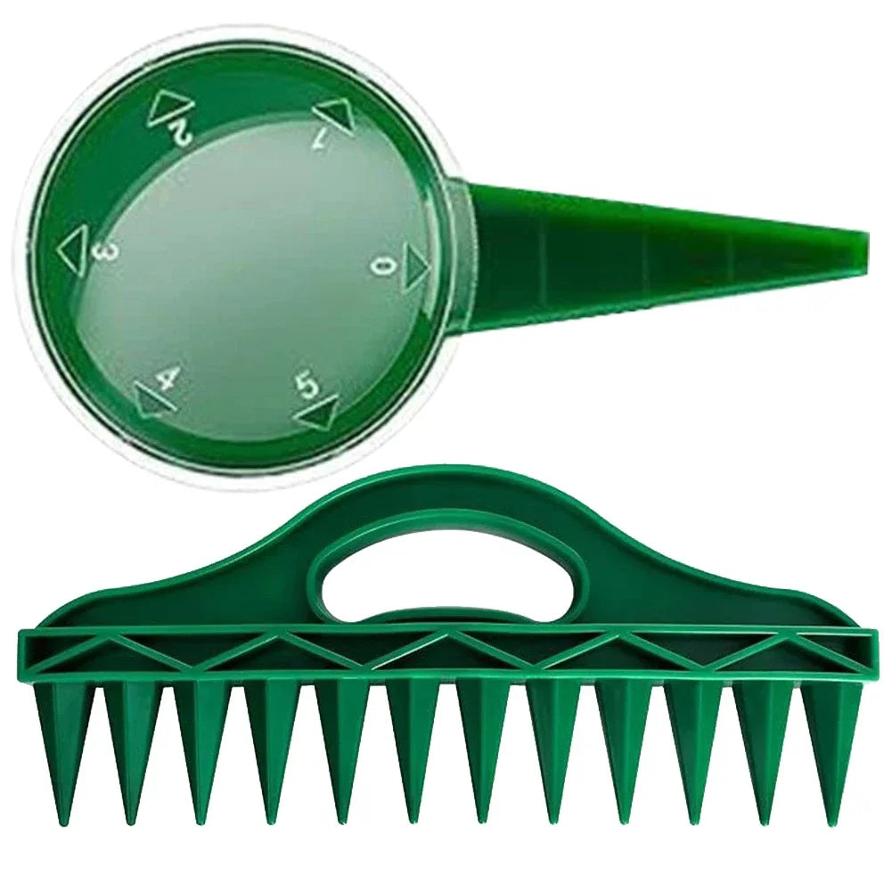 Multi Seed Dibber Garden Tool 12-Hole Fast Seeding Seed-in Soil Digger and Soil Spacer Planting Aid for Efficient Gardening