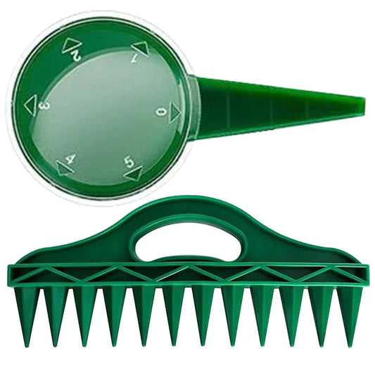 Multi Seed Dibber Garden Tool 12-Hole Fast Seeding Seed-in Soil Digger and Soil Spacer Planting Aid for Efficient Gardening