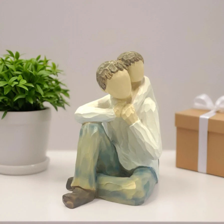 Father And Son Resin Figurine For Home Decor And Gift