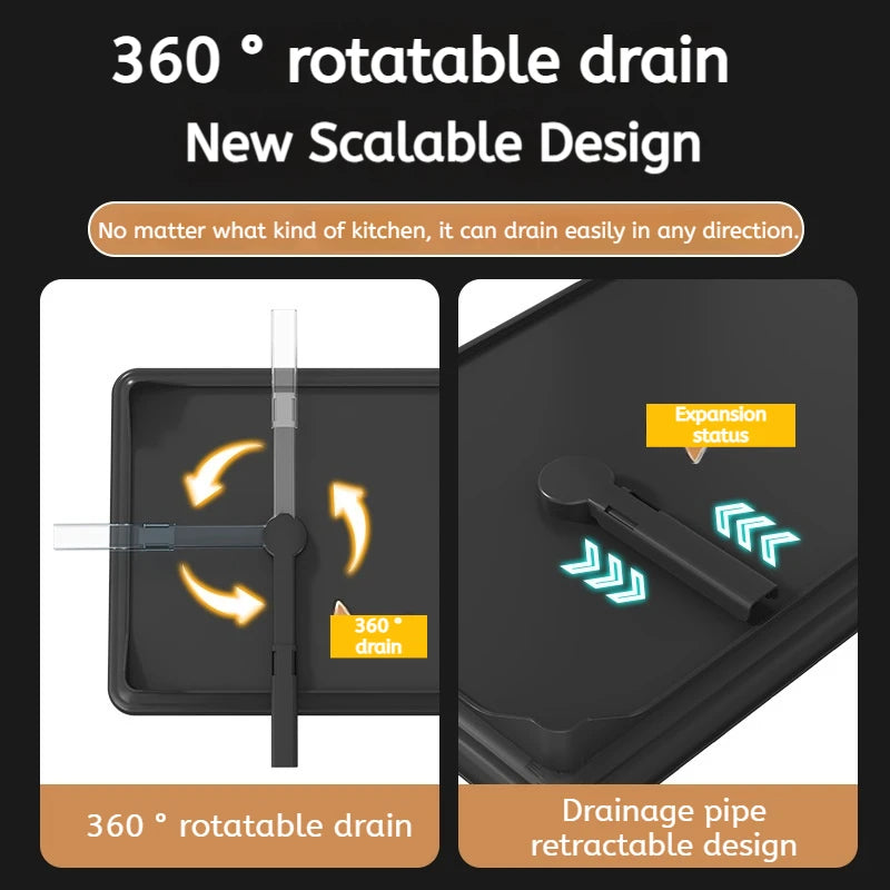 ATMDOG Stainless Steel Dish Drying Rack Over Sink With Drainboard